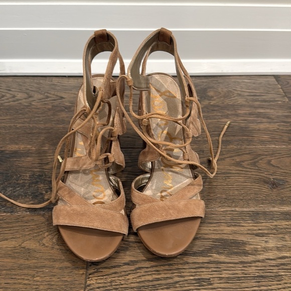 Sam Edelman Yardley tan nude suede heels sz 10​​​ - Picture 2 of 6